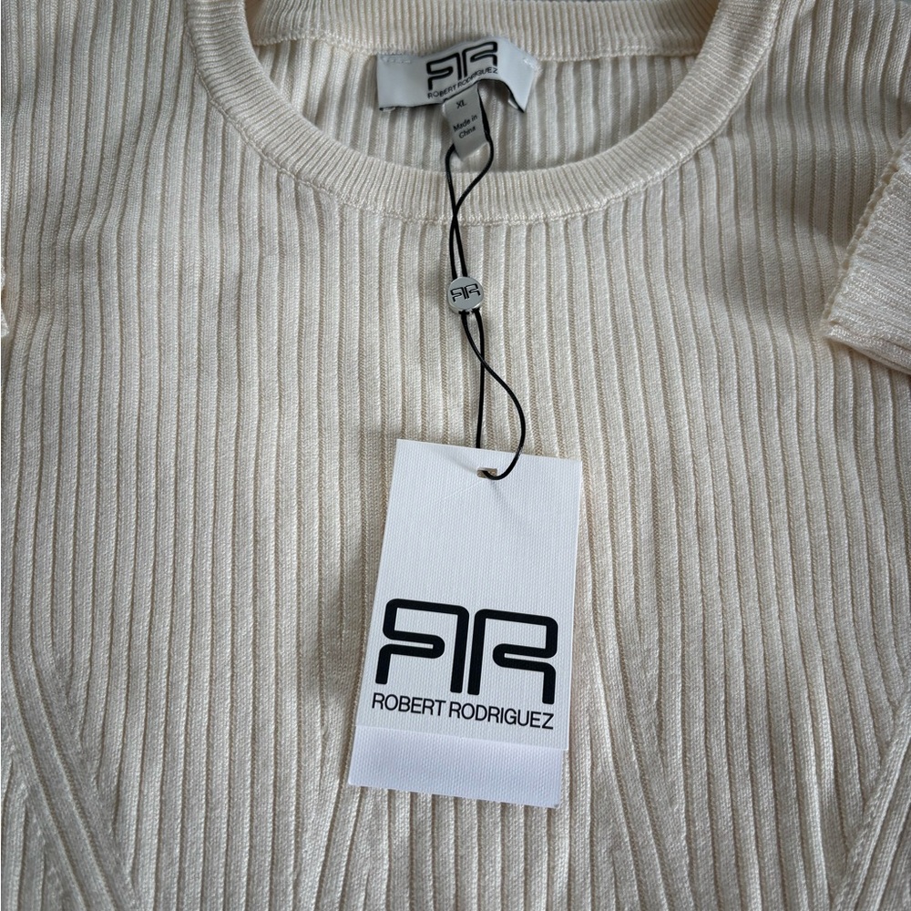 Cream Kids Top with Ruffle Hem - Picture 3 of 4